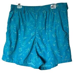 Columbia PFG Men’s Water Shorts Game Fish Print Back Cast Blue Medium
